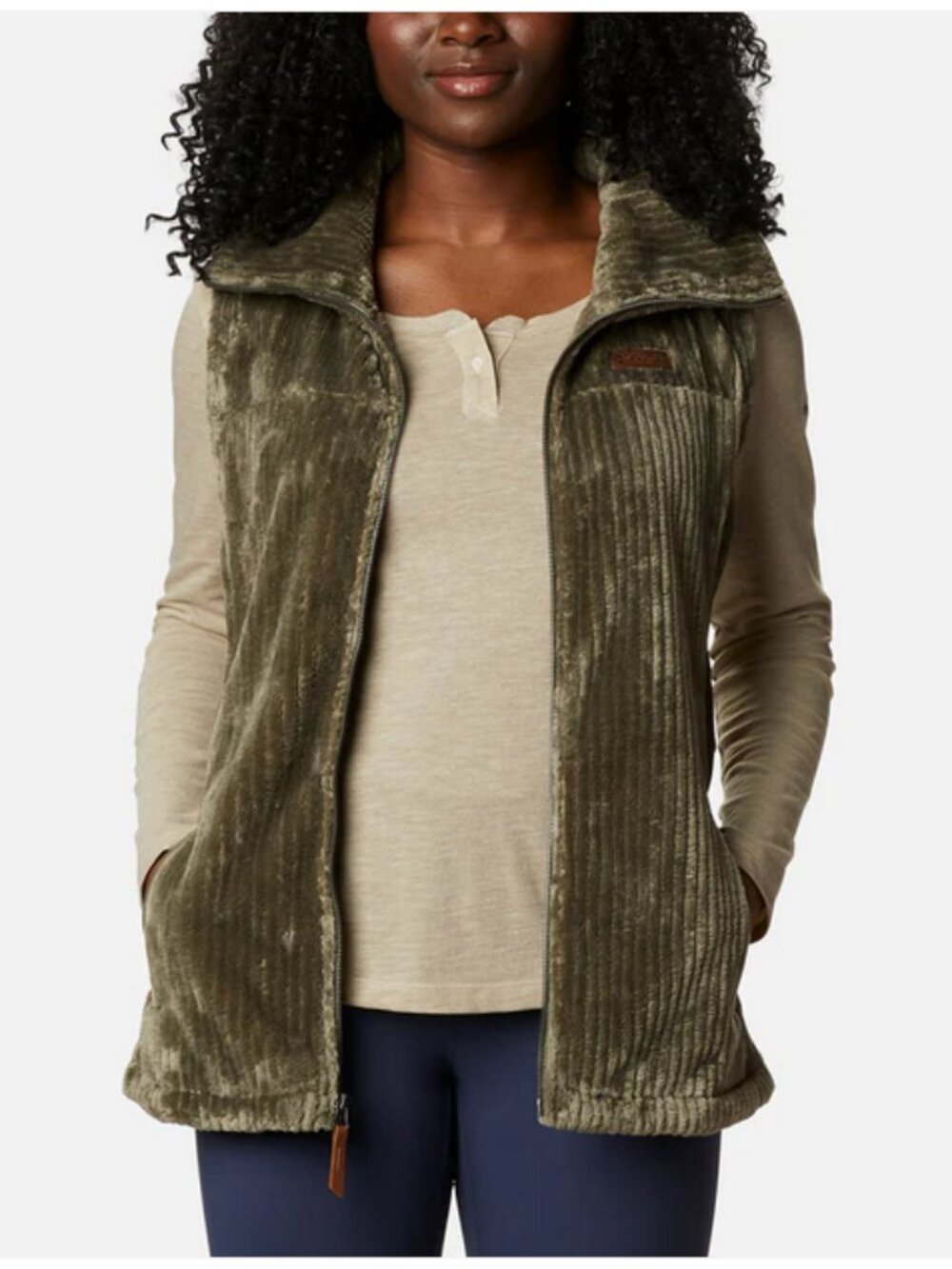 Columbia Fire Side Sherpa Green Vest Size XL